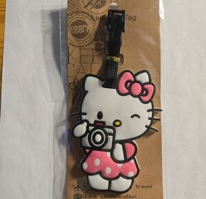 Hello Kitty Pink & White Camera Luggage/Bag Tag